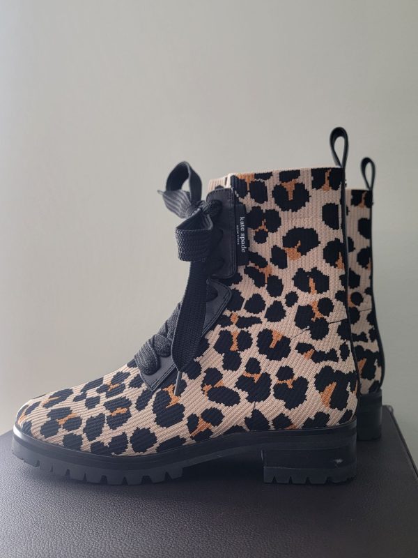 Kate Spade "Cheetah Print" Combat Boots Size 6 - Image 4