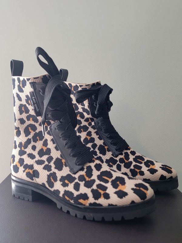 Kate Spade "Cheetah Print" Combat Boots Size 6 - Image 5