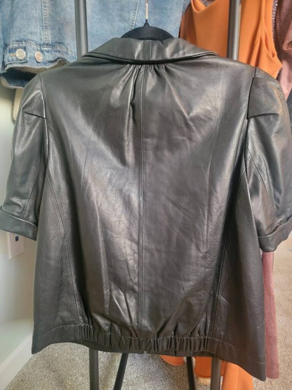 BCBG Maxazria Leather Jacket Size Large - Image 4